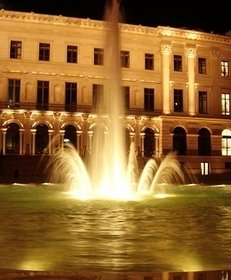 Springbrunnen, Schloss, Nacht