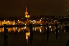 Flensburg, Hafen, Nacht