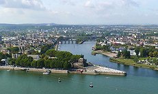 Koblenz, Stadt, Rhein, Panorama, Fluss