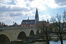 Regensburg, Br�cke, Dom