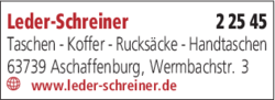 leder schreiner 63739 aschaffenburg innenstadt offnungszeiten adresse telefon