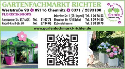 Gartenfachmarkt Richter 09116 Chemnitz Altendorf Adresse