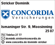 Stricker Dominik Concordia Versicherungen In Moosinning In Das Ortliche