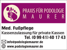 Anzeige Praxis für Podologie Maurer Anzeige Praxis für Podologie Maurer