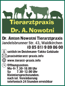 Anzeige Tierarzt Dr. Nowotni Anton