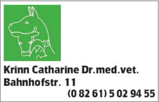 Anzeige Krinn Catharine Dr.med.vet.
