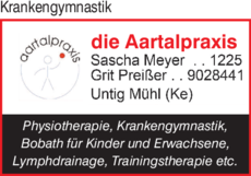 Anzeige Krankengymnastik Die Aartalpraxis
