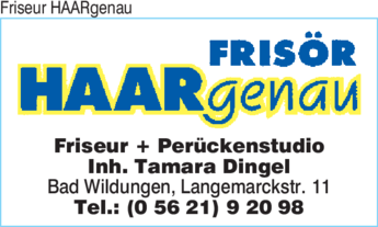 Friseur Haargenau In Bad Wildungen In Das Ortliche