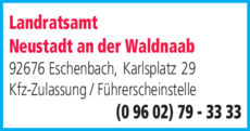 Anzeige Landratsamt Neustadt a.d. Waldnaab