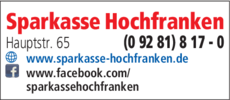 Anzeige Sparkasse Hochfranken