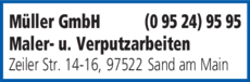Anzeige Müller GmbH