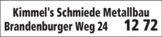Anzeige Kimmels Schmiede