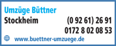 Anzeige Umzüge Büttner