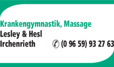 Anzeige Krankengymnastik Lesley & Hesl