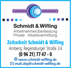 Anzeige Arbeitsvermittlung Schmidt & Wifling