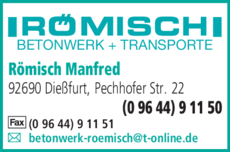Anzeige Römisch Manfred