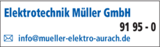Anzeige Elektrotechnik Müller GmbH