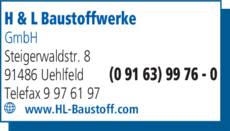 Anzeige H & L Baustoffwerke GmbH