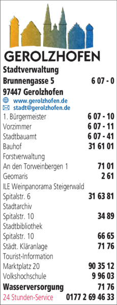 Anzeige Gerolzhofen