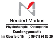 Anzeige Krankengymnastik Neudert Markus