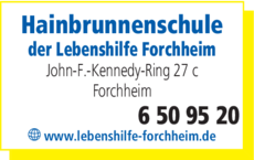 Anzeige Hainbrunnenschule