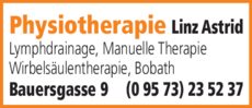 Anzeige Physiotherapie Linz Astrid