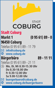 Anzeige Stadt Coburg