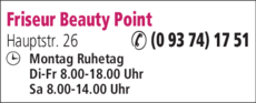 Anzeige Friseur Beauty Point