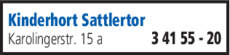 Anzeige Kinderhort Sattlertor