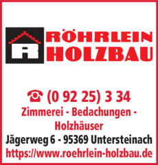 Anzeige Röhrlein Holzbau