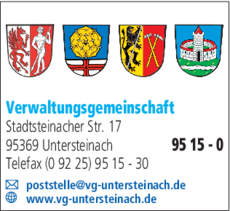 Anzeige Verwaltungsgemeinschaft Untersteinach
