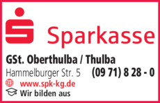 Anzeige Sparkasse Oberthulba
