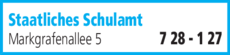 Anzeige Staatliches Schulamt