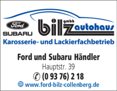 Anzeige Autohaus Bilz GmbH