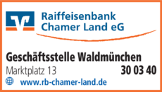 Anzeige Raiffeisenbank Chamer Land eG