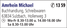 Anzeige Amrhein Michael