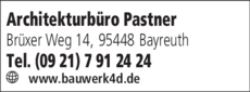 Anzeige Architekturbüro Pastner