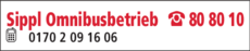 Anzeige Sippl Omnibusbetrieb