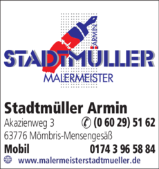 Anzeige Stadtmüller Armin Malermeister