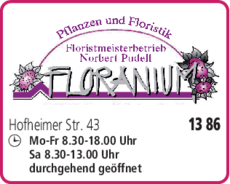 Anzeige Blumen Pudell