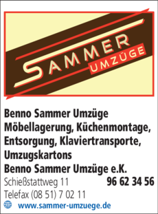 Anzeige SAMMER UMZÜGE