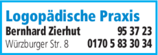 Anzeige Logopädische Praxis Bernhard Zierhut