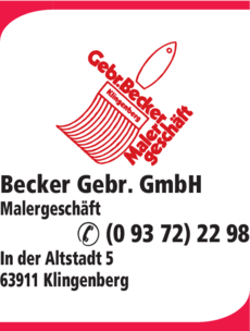 Anzeige Becker Gebr. GmbH