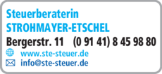 Anzeige Steuerberaterin Strohmayer-Etschel