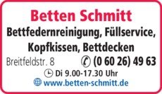 Anzeige Betten Schmitt