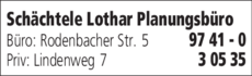 Anzeige Schächtele Lothar Planungsbüro