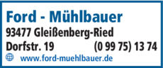 Anzeige Ford - Mühlbauer