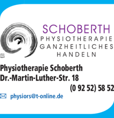 Anzeige Physiotherapie Schoberth