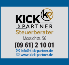 Anzeige Kick & Partner Steuerberater PartG mbB