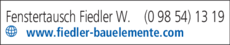 Anzeige Fiedler Wolfgang